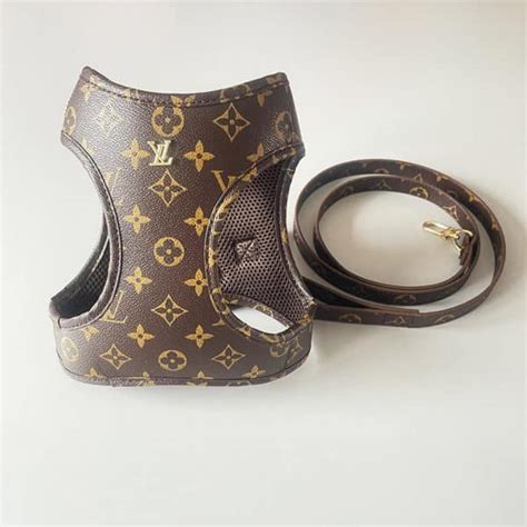 dog louis vuitton harness|louis vuitton dog collar sizes.